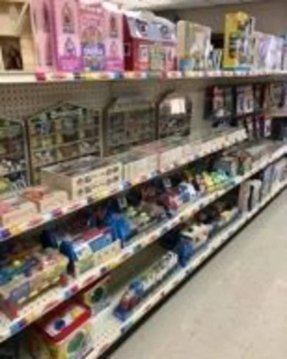 Gift shop and store display inside Delta Drug