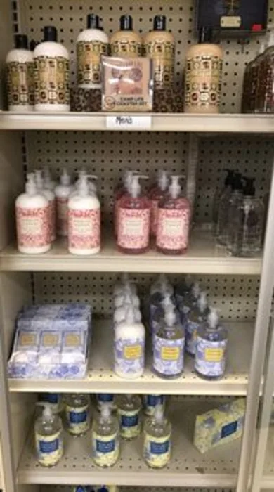 Gift shop and store display inside Delta Drug